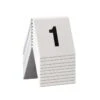 10 Chevalets De Table PVC Blanc Numérotés