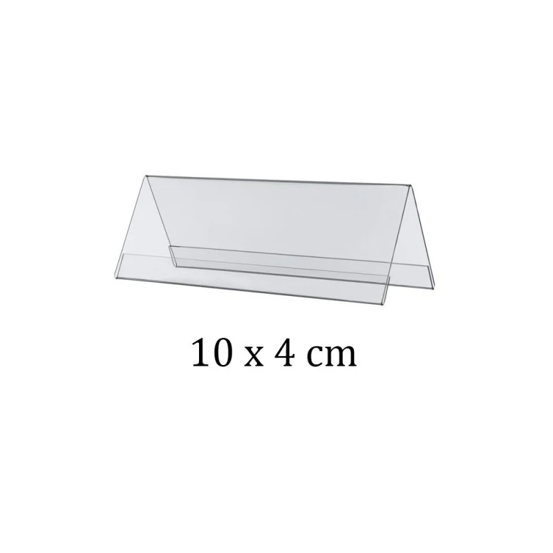 10 Chevalets Porte-nom Double Face En Plexiglass - 10 X 4 Cm 1 10 Chevalets Porte-nom Double Face En Plexiglass - 10 X 4 Cm