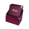 10 Protège-menus Basic Bordeaux Avec Boite De Rangement