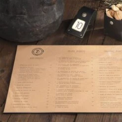 10 Sets De Table Menu Avec Pochettes Recto-verso Couleur Marron - Imprimez Et Glissez Le Menu Dans Le Set De Table -Déco Bistro Pas Cher Magasin 10 sets de table menu avec pochettes recto verso couleur marron imprimez et glissez le menu dans le set de table 4