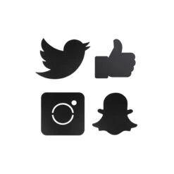 4 Ardoises Silhouette Social Network -Déco Bistro Pas Cher Magasin 4 ardoises silhouette social network 2