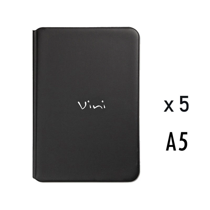 5 Protège-menus / Cartes Des Vins Restaurant Italien A5 Noir Toscana "Vini" 2 5 Protège-menus / Cartes Des Vins Restaurant Italien A5 Noir Toscana "Vini" – Image 2