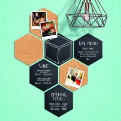 Ardoises Murale Silhouette Hexagon 8 Ardoises Murale Silhouette Hexagon -Déco Bistro Pas Cher Magasin ardoises murale silhouette hexagon 3