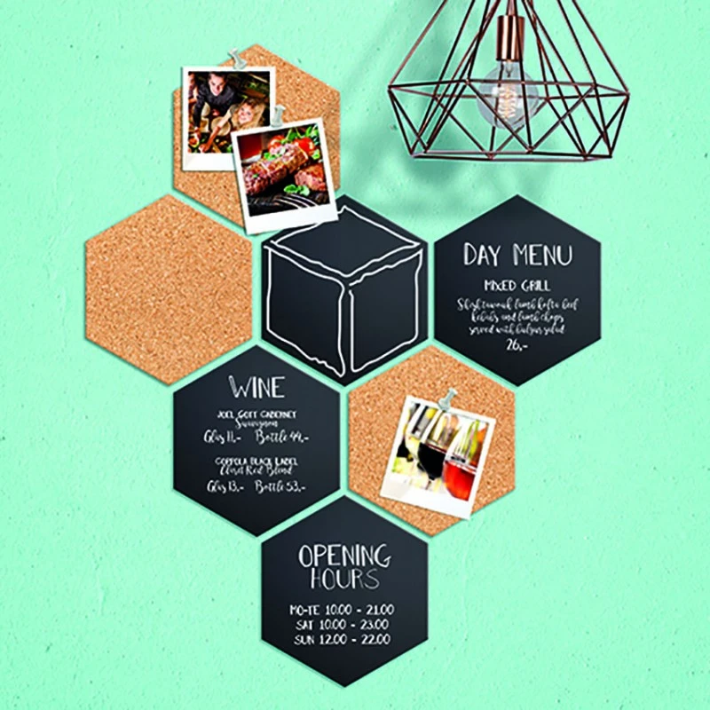 Ardoises Murale Silhouette Hexagon 4 Ardoises Murale Silhouette Hexagon – Image 4