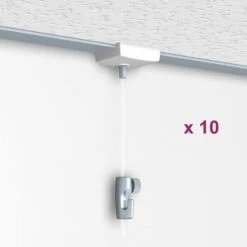 Boite De 10 Ceiling Hanger Crochet H50 : Système D'accroche Pour Faux Plafond -Déco Bistro Pas Cher Magasin boite de 10 ceiling hanger crochet h50 systeme d accroche pour faux plafond 2