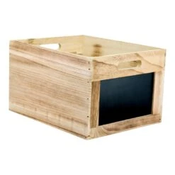 Caisse En Bois Avec Ardoise Pour Protège-menus