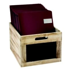 Caisse En Bois Avec Ardoise Pour Protège-menus -Déco Bistro Pas Cher Magasin caisse en bois avec ardoise pour protege menus 3