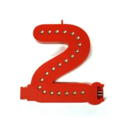Chiffre 2 Smart LED - Chiffre Couleur Rouge Pour Enseigne Lumineuse LED