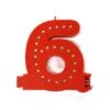 Chiffre 6 Smart LED - Chiffre Couleur Rouge Pour Enseigne Lumineuse LED