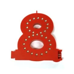 Chiffre 8 Smart LED - Chiffre Couleur Rouge Pour Enseigne Lumineuse LED