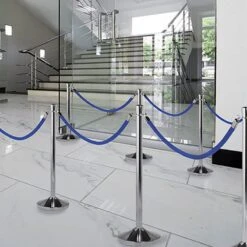 Corde Lisse Bleue Embout Chromé 7 Corde Lisse Bleue Embout Chromé -Déco Bistro Pas Cher Magasin corde lisse bleue embout chrome 3