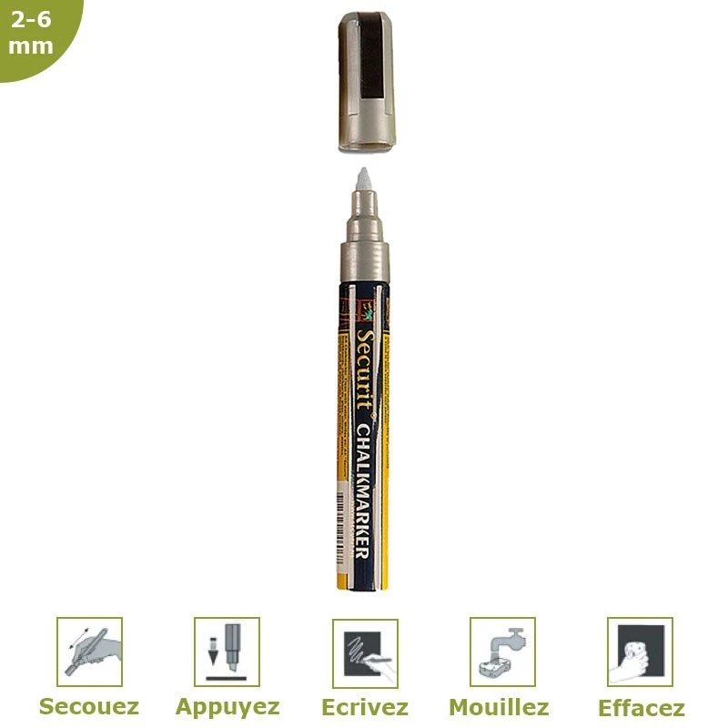 Feutre-craie 2-6 Mm Argent 1 Feutre-craie 2-6 Mm Argent