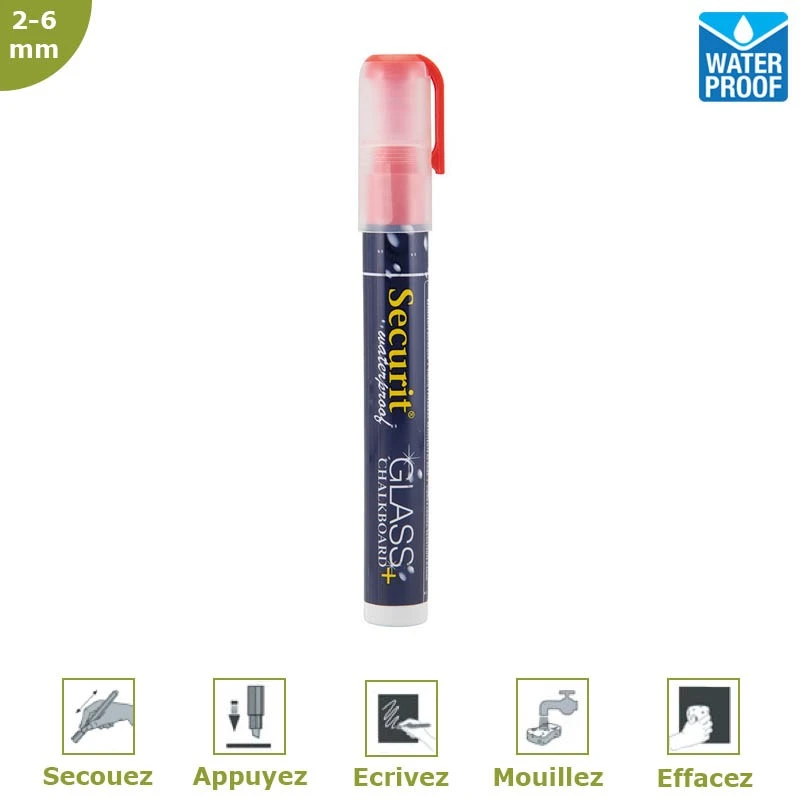 Feutre Craie 2-6 Mm Waterproof Rouge 2 Feutre Craie 2-6 Mm Waterproof Rouge – Image 2