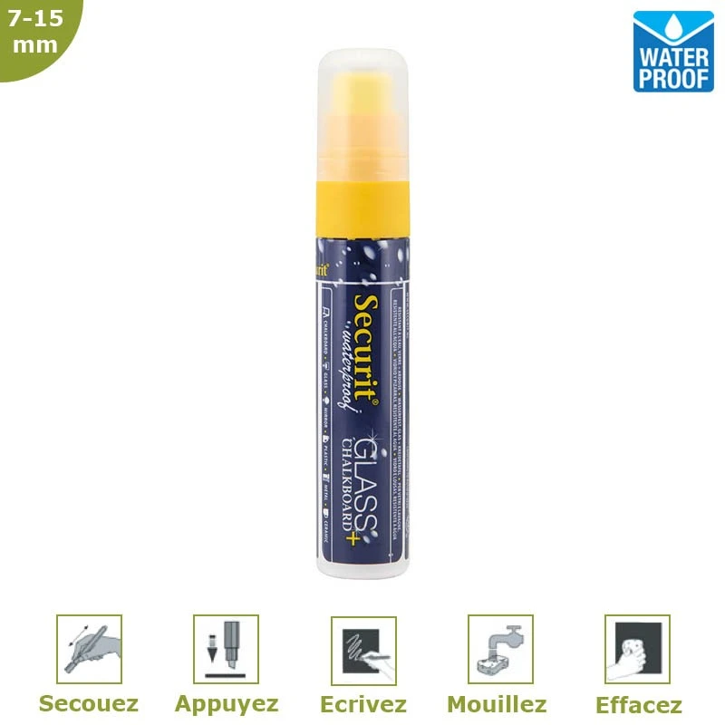 Feutre Craie 7-15 Mm Waterproof Jaune 2 Feutre Craie 7-15 Mm Waterproof Jaune – Image 2