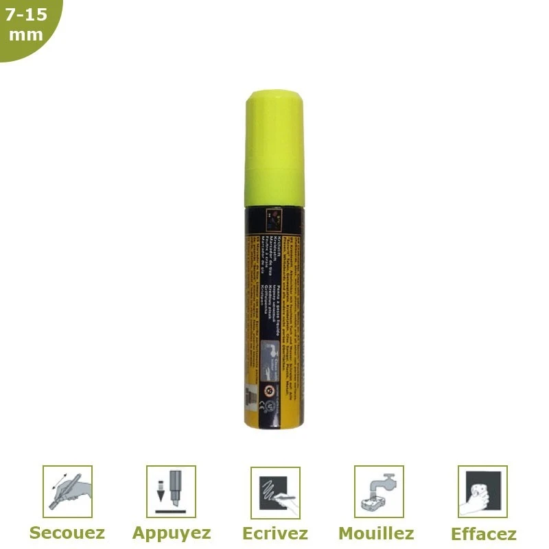 Feutre-craie Jaune 7-15 Mm 2 Feutre-craie Jaune 7-15 Mm – Image 2