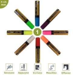 Feutre-craie Jaune 7-15 Mm