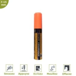 Feutre-craie Orange 7-15 Mm 3 Feutre-craie Orange 7-15 Mm -Déco Bistro Pas Cher Magasin feutre craie orange 7 15 mm 1