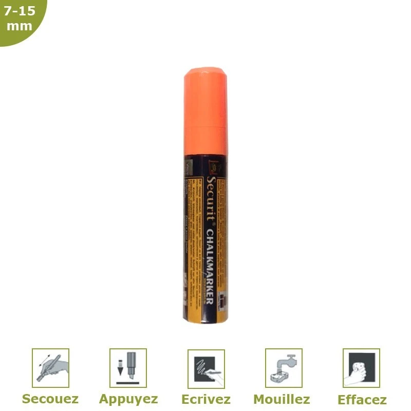 Feutre-craie Orange 7-15 Mm 2 Feutre-craie Orange 7-15 Mm – Image 2