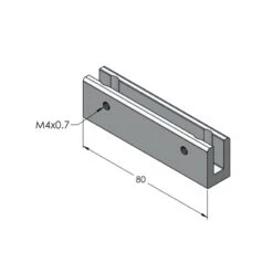 Fixation Murale Percée Pour Panneau Signalétique Max 8mm - Longueur 80mm -Déco Bistro Pas Cher Magasin fixation murale percee pour panneau signaletique max 8mm longueur 80mm 4