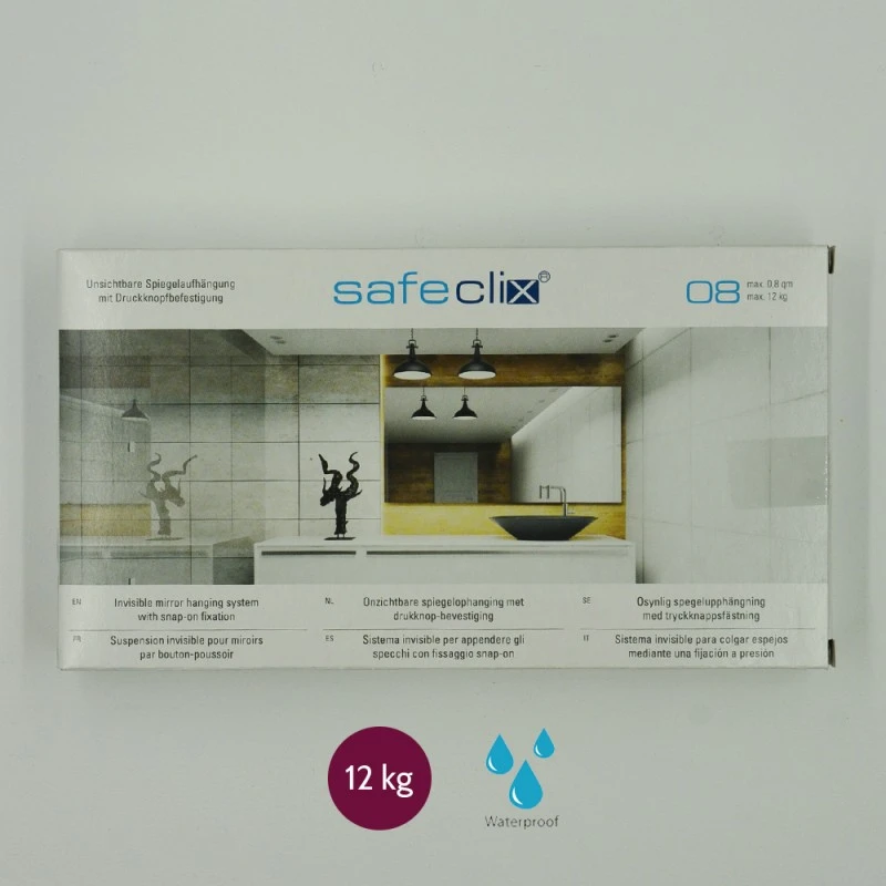 Kit De Fixation Murale Pour Miroir, Dibond, Signalétique Réglable (latéral Et Hauteur) - Charge Maxi 12 Kg - SAFECLIX 2 Kit De Fixation Murale Pour Miroir, Dibond, Signalétique Réglable (latéral Et Hauteur) - Charge Maxi 12 Kg - SAFECLIX – Image 2