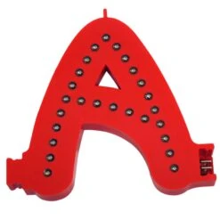 Lettre A Couleur Rouge à LED - Lettre Lumineuse Alphabet Smart LED Pour Enseigne Vitrine