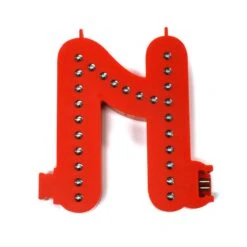 Lettre N Couleur Rouge à LED - Lettre Lumineuse Alphabet Smart LED Pour Enseigne Vitrine