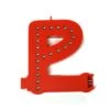 Lettre P Couleur Rouge à LED - Lettre Lumineuse Alphabet Smart LED Pour Enseigne Vitrine