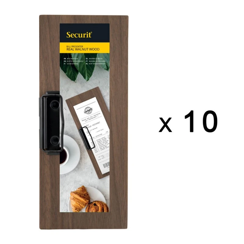 Lot 10 Porte Addition Avec Pince En Bois De Noyer Pour Hôtel Restaurant Brasserie 2 Lot 10 Porte Addition Avec Pince En Bois De Noyer Pour Hôtel Restaurant Brasserie – Image 2