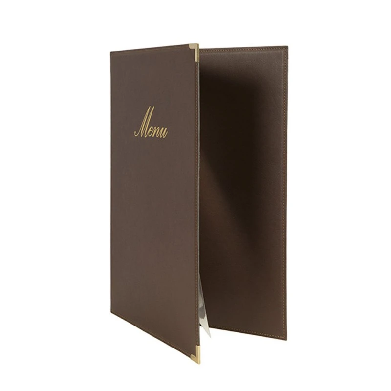 Lot 10 Protège-menu Classique Format A4 Couleur Marron - Porte Menu Hôtel Restaurant - Securit 3 Lot 10 Protège-menu Classique Format A4 Couleur Marron - Porte Menu Hôtel Restaurant - Securit – Image 3