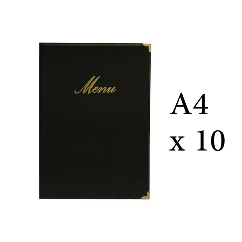 Lot 10 Protège-menu Classique Format A4 Couleur Noir - Porte Menu Hôtel Restaurant - Securit 2 Lot 10 Protège-menu Classique Format A4 Couleur Noir - Porte Menu Hôtel Restaurant - Securit – Image 2