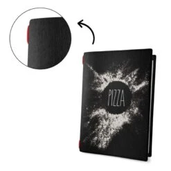 Lot 10 Protège Menu Souples Noir Format A4 Modèle NAPOLI Couverture "PIZZA" Avec 1 Insert - Dag Style -Déco Bistro Pas Cher Magasin lot 10 protege menu souples noir format a4 modele napoli couverture pizza avec 1 insert dag style 2