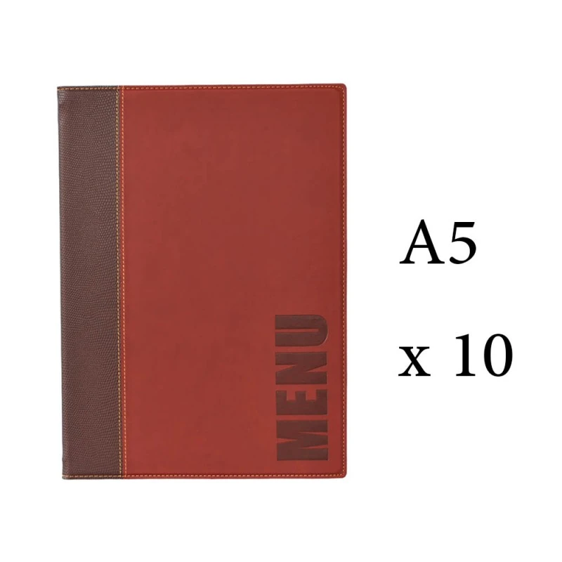 Lot 10 Protège-menu Tendance Format A5 Couleur Bordeaux - Porte Menu Hôtel Restaurant - Securit 2 Lot 10 Protège-menu Tendance Format A5 Couleur Bordeaux - Porte Menu Hôtel Restaurant - Securit – Image 2