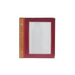 Lot 10 Protège-menus Bordeaux WOOD + 2 Inserts Format A5 Pour Hôtel Restaurant - Securit