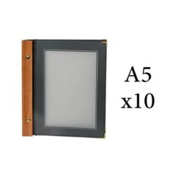 Déco Bistro Pas Cher Magasin -Déco Bistro Pas Cher Magasin lot 10 protege menus noir wood 2 inserts format a5 pour hotel restaurant securit 1