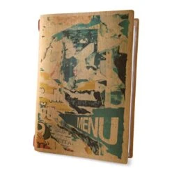 Lot 10 Protège-menus Souples Format A4 Couleur Naturel 1 Insert Modèle STREET ART - Dag Style