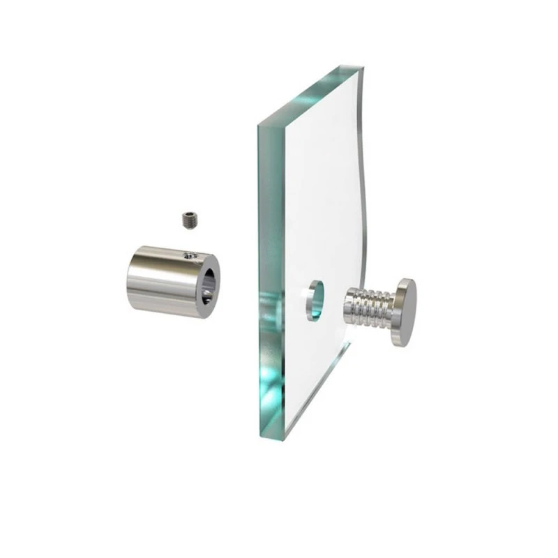 Lot 4 Entretoises Percées En Inox Poli Ø 13 Mm Projection 15 Mm - Fixation Murale De Plaque En Verre & Plexiglass 3 Lot 4 Entretoises Percées En Inox Poli Ø 13 Mm Projection 15 Mm - Fixation Murale De Plaque En Verre & Plexiglass – Image 3