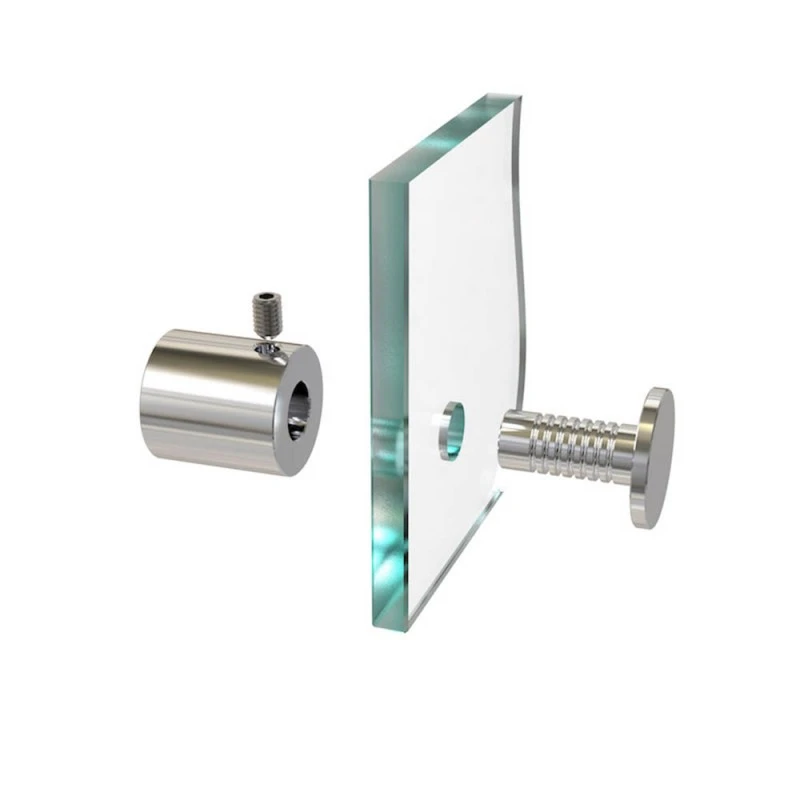 Lot 4 Entretoises Percées En Inox Poli Ø 18 Mm Projection 20 Mm - Fixation Murale De Plaque En Verre & Plexiglass 3 Lot 4 Entretoises Percées En Inox Poli Ø 18 Mm Projection 20 Mm - Fixation Murale De Plaque En Verre & Plexiglass – Image 3