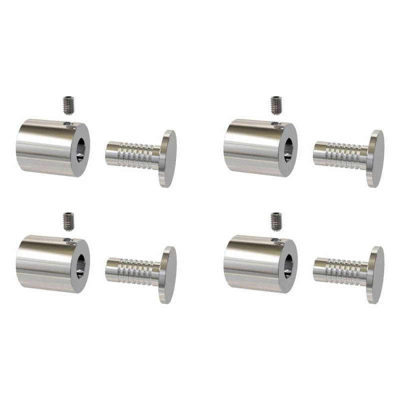 Lot 4 Entretoises Percées En Inox Poli Ø 18 Mm Projection 20 Mm - Fixation Murale De Plaque En Verre & Plexiglass 1 Lot 4 Entretoises Percées En Inox Poli Ø 18 Mm Projection 20 Mm - Fixation Murale De Plaque En Verre & Plexiglass