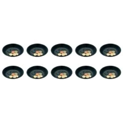 Lot De 10 Coupelles Porte-addition Noir En Plastique Pour Hôtel, Restaurant, Café, Bar