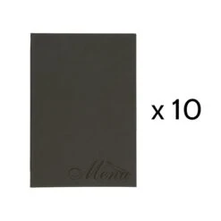 Lot De 10 Protège Menu Design Velvet - Présentation Carte Des Menus Pour Hôtel Restaurant