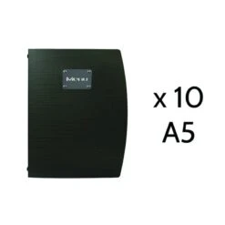 Lot De 10 Protège Menu Rio Noir Format A5