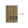 Lot De 10 Protège-menus Design Format A4 Effet Bois Wood - Hôtel - Restaurant