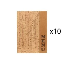 Lot De 10 Protège-menus Design Format A4 Liège - Hôtel - Restaurant