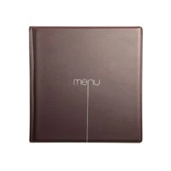 Lot De 10 Protège-menus Risto Couleur Marron Format Carré 21 Cm X 21 Cm Pour Présentation Menus Hôtels - Restaurants