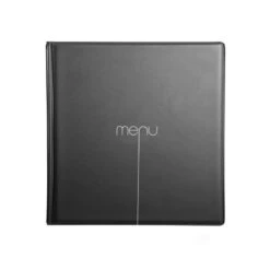 Lot De 10 Protège-menus Risto Couleur Noir Format Carré 21 Cm X 21 Cm Pour Présentation Menus Hôtels - Restaurants