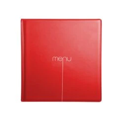 Lot De 10 Protège-menus Risto Couleur Rouge Format Carré 21 Cm X 21 Cm Pour Présentation Menus Hôtels - Restaurants