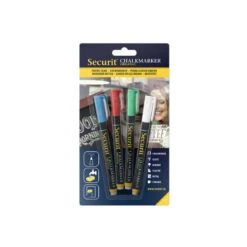 Lot De 4 Feutres-craie 4 Couleurs 1-2 Mm à Encre Liquide Effaçable