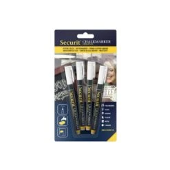 Lot De 4 Feutres-craie Blanc 1-2 Mm à Encre Liquide Effaçable