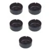 Lot De 5 Cendriers En Mélamine Couleur Noir Diamètre 10 Cm - Accessoires Bar Restaurant