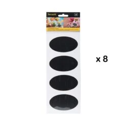 Lot De 8 étiquettes Ardoises Autocollantes - Forme Ovale